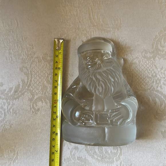 Vintage Viking lead cut glass/frosted Santa paperweight, decoration - Picture 9 of 11